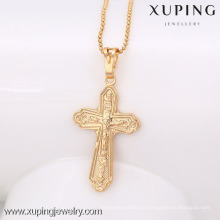 32444 Xuping novo projetado banhado a ouro pingente de cruz
